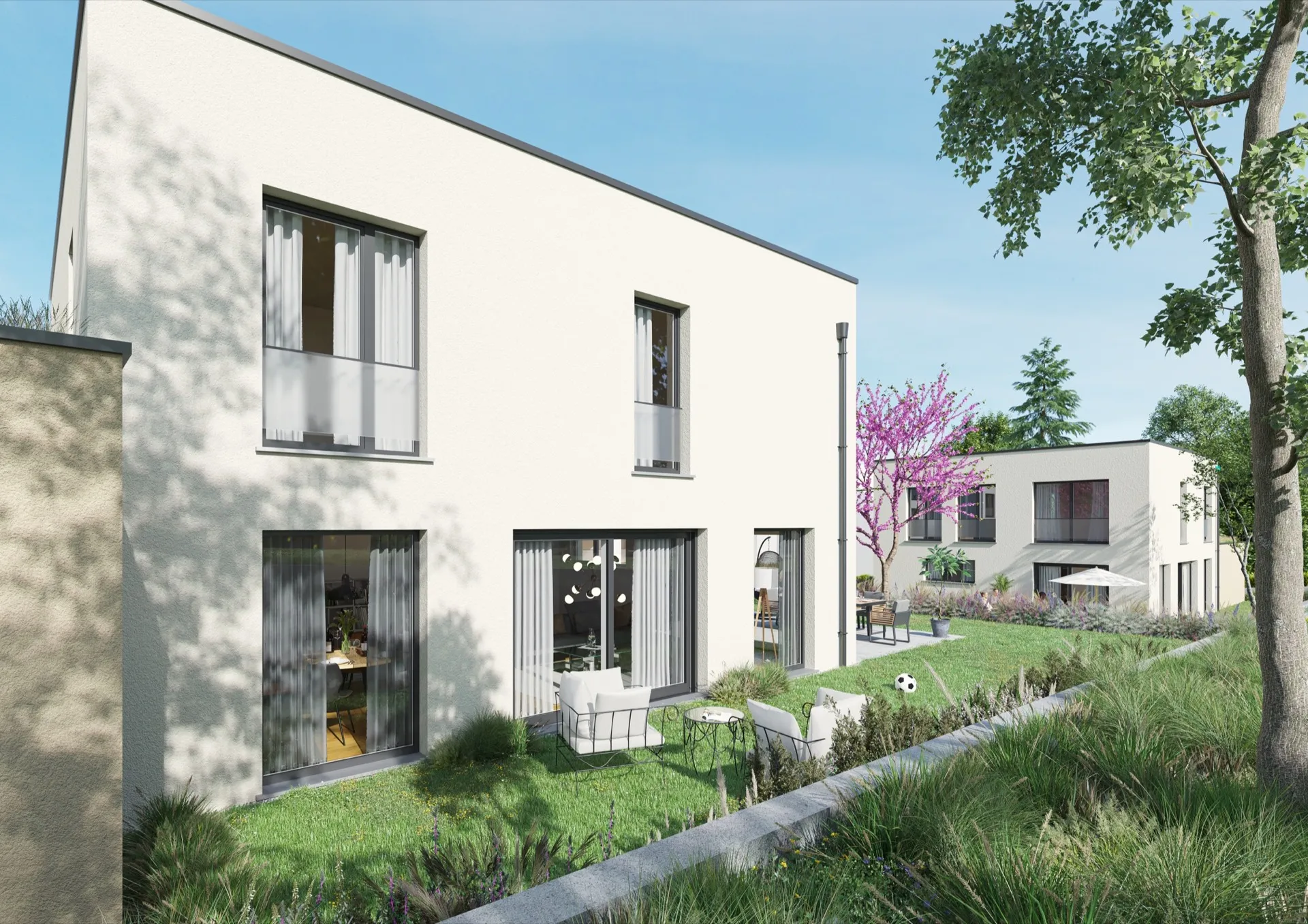 Straßenansicht des Neubauquartiers Weisenheim am Berg von EBC